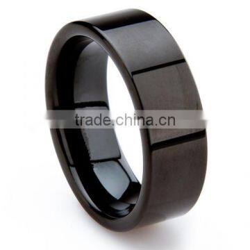 Black Tungsten Carbide Ring , Direct Factory Fashion Accessories for Men, Wholesale Tungsten Carbide Ring