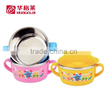 Stainless Steel Plastic Colorful Children Cup with cover 10CM