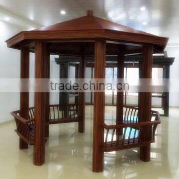 China factory manufacturing aluminium pergola made of aluminium wood finish profiles