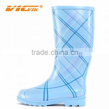 Women blue rain boots