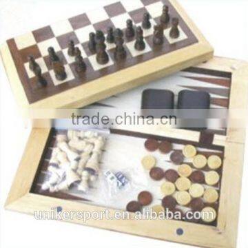 chess&checker game set 3 in 1 chess set & backgamon set