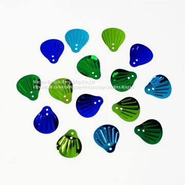 Shell shape assorted color sequin