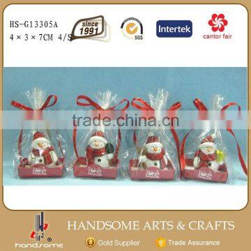 Handmade Craft Decorative Christmas Resin Snowman Figurine