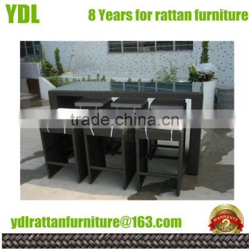 Youdeli 6 seater garden rattan bar with stools furniture
