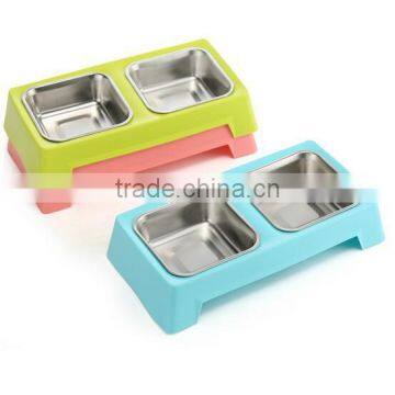 square weighted dog bowls