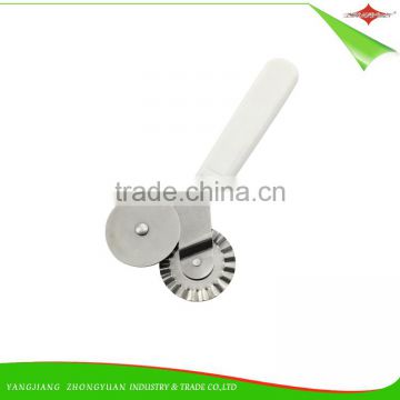 ZY-F1429 high quality double head stainless steel pizza cutter wheel