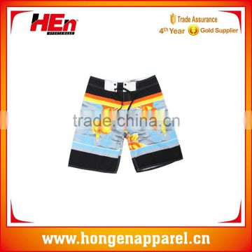 Hongen apparel 2016 Custom beach wear with sublimation printing, high quality beach shorts