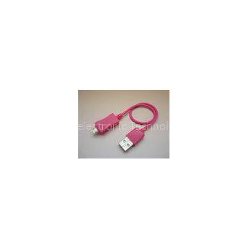 Pink Motorola / Pantech Cell Phone USB Cables USB Data Sync Cable 0.2m / 1.2m / 2m