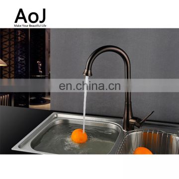 AOJIE  Deck Mounted High Quality Contemporary Single Hole Brass Bathroom Water Tap