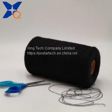 black carbonconductive 20D to wrap the black Nm26/2 bulky acrylic S+Z direction concurrently for knitting warm conductive gloves-XT11835