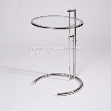 Ellee gray Side Table with temepered glass top