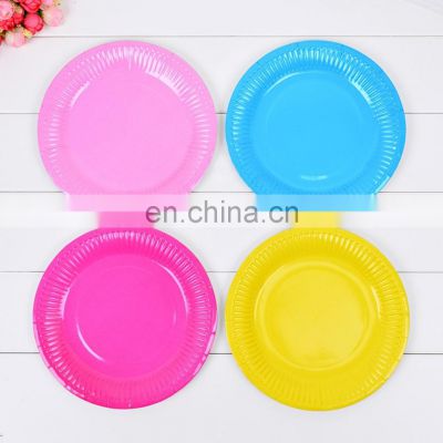 New Arrival 7 Inch Round Party Decoration Tableware Disposable Paper Plates