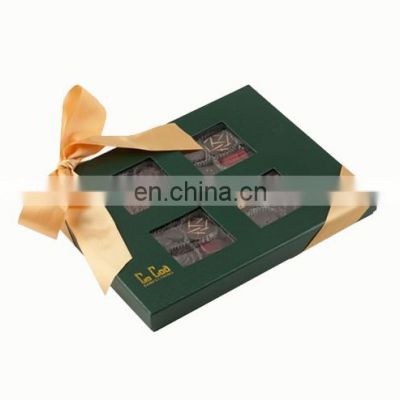 Custom paper chocolat  packaging box presentation package case with 4 compartments