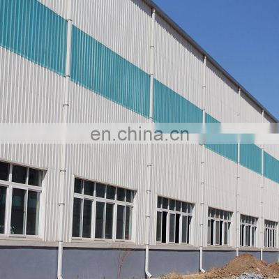 Wide span light gauge prefab steel structure framing factory building with free CAD drawing design