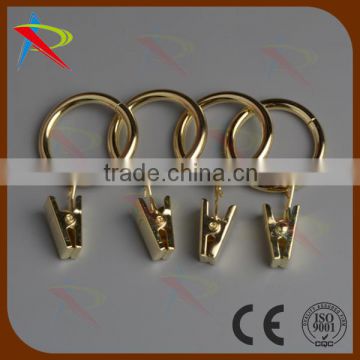 New Resolution Curtain Drapery Hook/Clip Rings Set of 14 Gold Rings