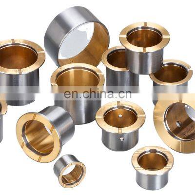 High Precision Bimetal Bushing Fricition welding Flange Steel Bushing Brass Connection Rod Bearing Bushing