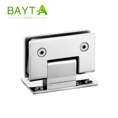 Stainless steel 90 Degree Shower Door Hinge Full back plate