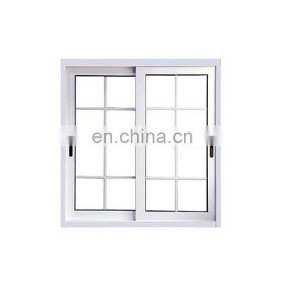 American standard modern aluminum sliding window with grill design waterproof and soundproof function