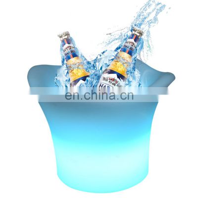 Fashionable Bar Accessories Wholesale Party Led Flashing Beverage Wine Bucket Plastic Ice Bucket LED Wine Cooler