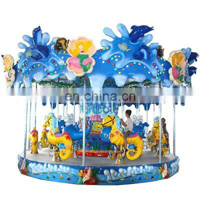 Beautiful attractive carousel ocean popular kiddie carousel ride funny carousel for sale