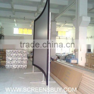 180" aluminum quick fold screen with rear and front screen fabric