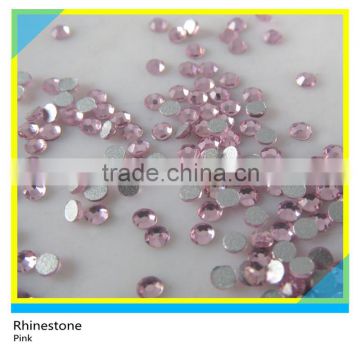 4mm Rhinestone Non Hot Fix Ss16 Pink Round Nail Art Decoration