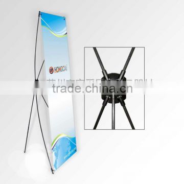 Cheap easy to use exhibition fiberglass pole X banner
