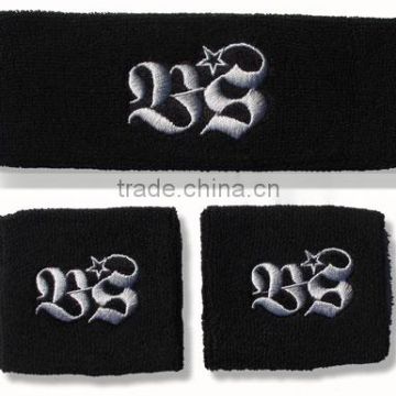 Factory cheap cotton wristband with embroidery logo