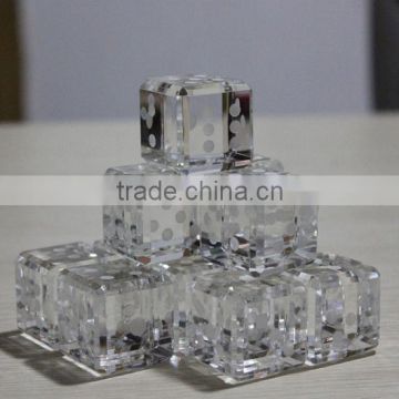 High quality sandblast k9 crystal dices