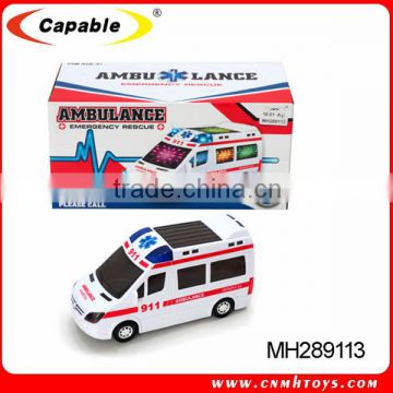 2016 BO bump and go ambulance car toy with music and 3D light