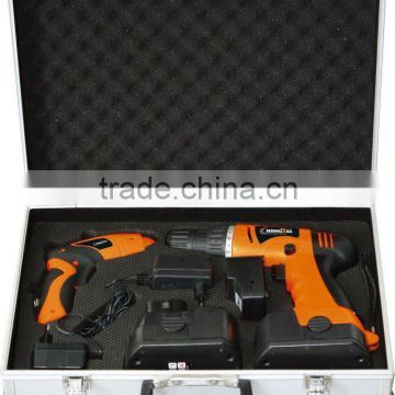 Alu-Case packing cordless drill and screwdriver kit