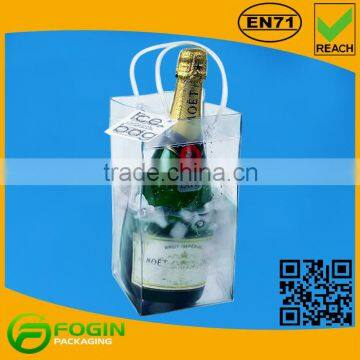 clear pvc wine cooler bag with handle