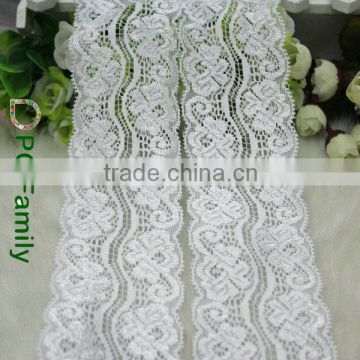 6.8cm white stretch lace