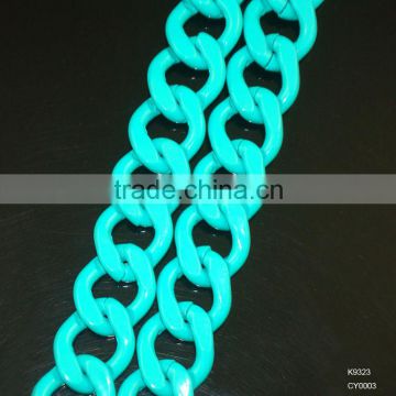 blue color necklace chain