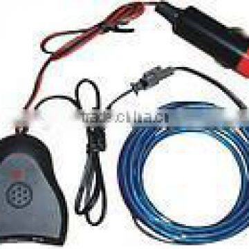 EL light wire in car with 12VDC car sound control inverter