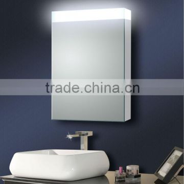 Elegant Top arylic Light Medicine Mirror Cabinet with shaver socket for modern bathroom