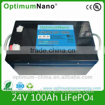 OptimumNano Screw connected lifepo4 battery 24v 100ah for solar system