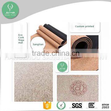 Top sale woman 2016 yoga cork natural rubber mat manufacturer