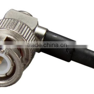RG174/U BNC Plug Coaxial Cable Assemblies - 50 Ohm Transmission Lines with Two Right Angle BNC Connectors