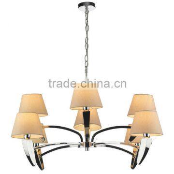 Fly 8 Light Chandelier With Polished chrome