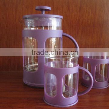 new design plastic tea coffee maker set with different color