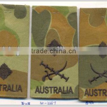 custom embroidered camouflage shoulder/epaulette patch