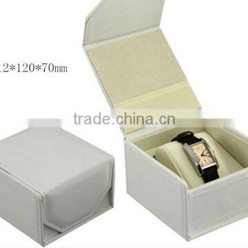 white leather watch box