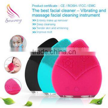 New! High quality silicone facial cleansing brush with waterproof