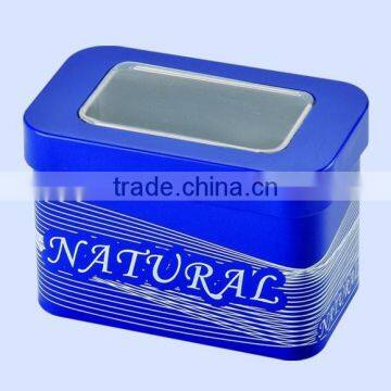 2014 hot selling mini gift tin tool box tin gift box with PVC window