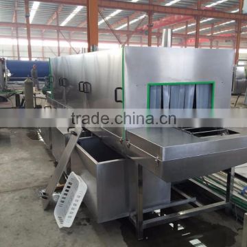 Efficient Industrial Transporting Vegetable Crate Washer