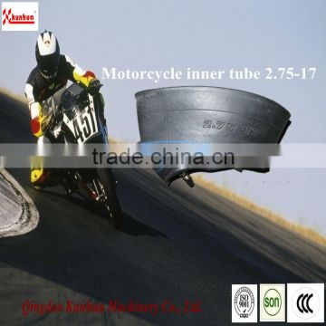 chinese qingdao kunhua hot sale natural rubber motorcycle inner tube 2.75-17 factory price