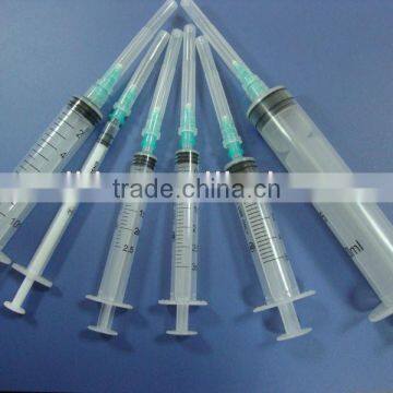 Single used medical disposable syringe