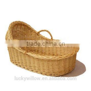 natural willow baby bassinet basket ,wicker baby cribs,bassinet wicker baby basket