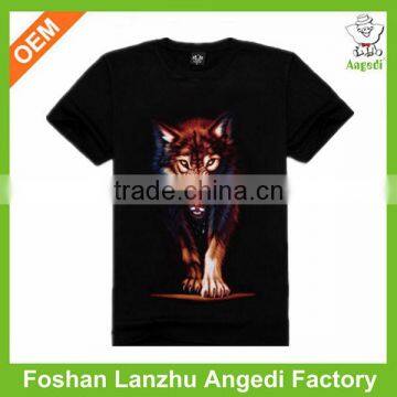 Unique fashion design childrens t shirt printed wolf t-shirt